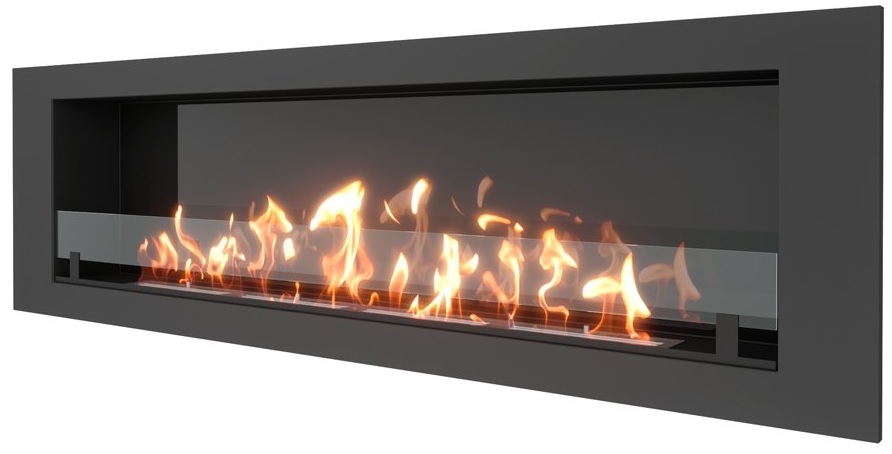 SteelHeat LONG 1800 LITE встраиваемый Стекло + Стемалит настенный биокамин