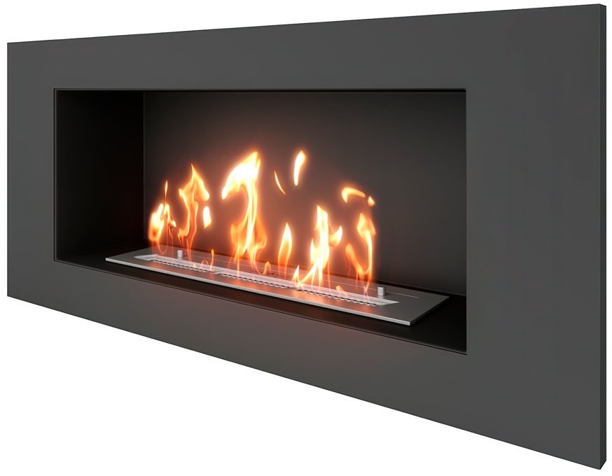 SteelHeat LONG 900 Small встраиваемый настенный биокамин