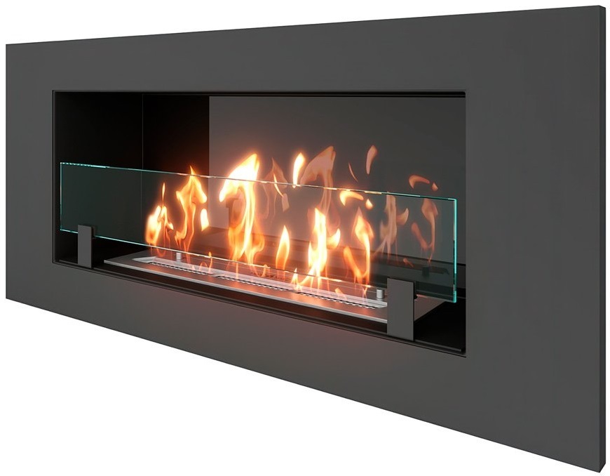 SteelHeat LONG 900 Small встраиваемый настенный биокамин
