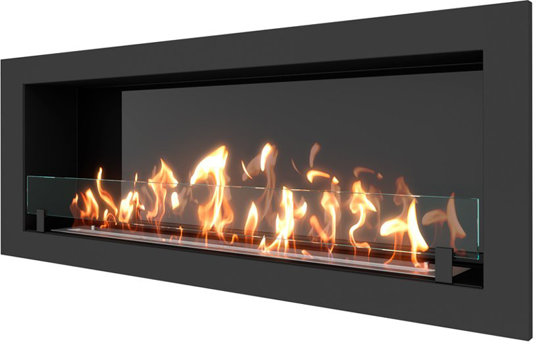 SteelHeat ONE 1400 XL встраиваемый Стекло + Стемалит настенный биокамин