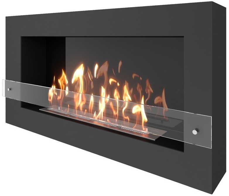 SteelHeat WALL GRAND 1200 черный настенный биокамин