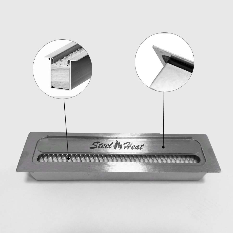 SteelHeat WALL GRAND 1200 LITE черный настенный биокамин