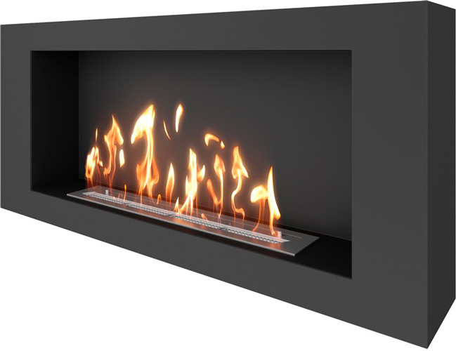 SteelHeat WALL LONG 1200 черный настенный биокамин