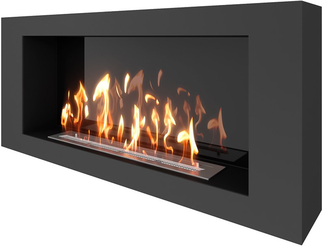 SteelHeat WALL LONG 1200 черный Стемалит настенный биокамин