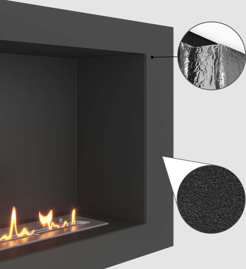 SteelHeat WALL LONG 1200 черный Стемалит настенный биокамин