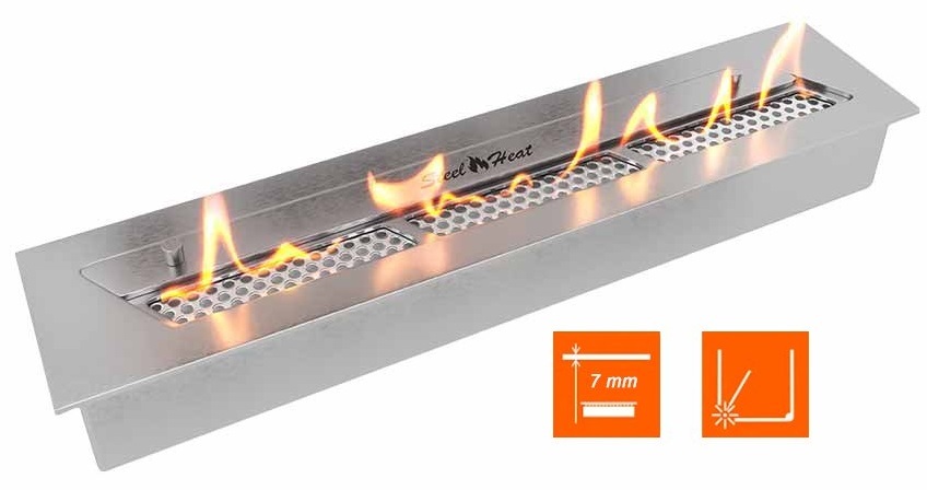 SteelHeat WALL LONG 900 черный напольный биокамин