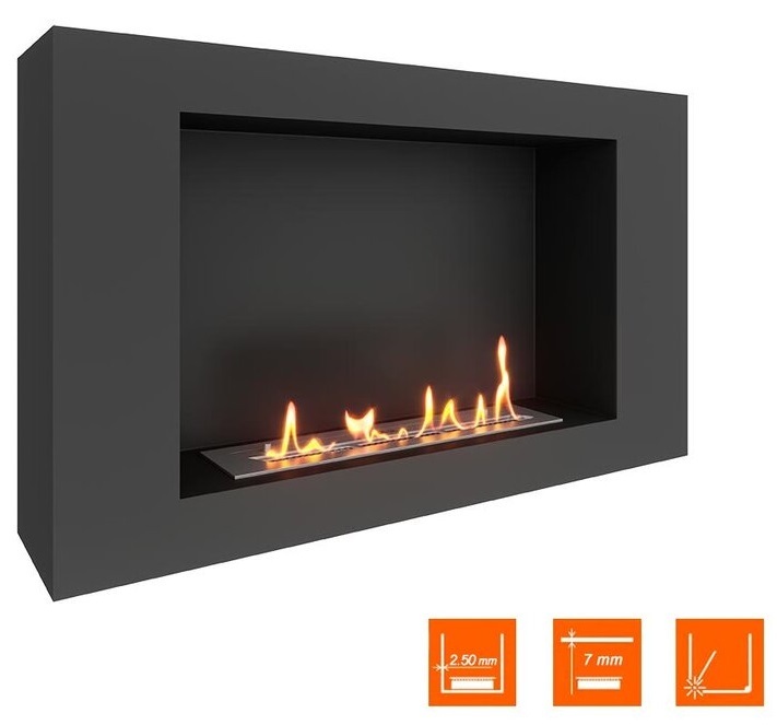 SteelHeat WALL LONG 900 черный напольный биокамин