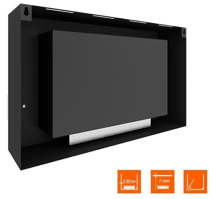 SteelHeat WALL LONG 900 черный напольный биокамин