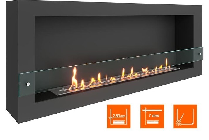 SteelHeat WALL ONE 1400 черный напольный биокамин