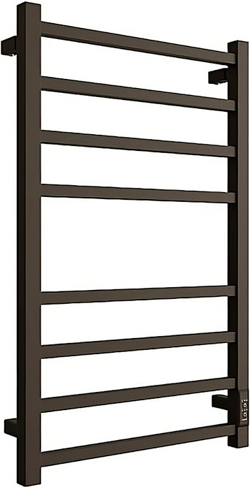STOUT FORTE quadro 80*50 Черный матовый электрический полотенцесушитель лесенка
