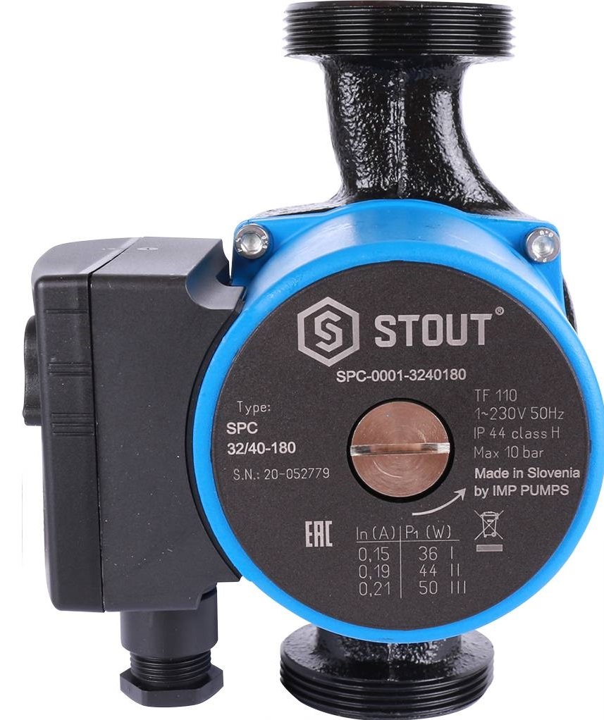 STOUT Насос циркуляционный 32/40-180 циркуляционный насос