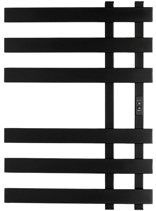 STOUT NEOSOUL quadro 70*50 Черный матовый электрический полотенцесушитель лесенка