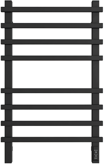 STOUT TECHNO quadro 80*50 Черный матовый электрический полотенцесушитель лесенка