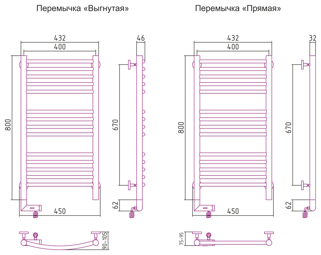 Сунержа Богема 2.0 800х400 электрический полотенцесушитель лесенка