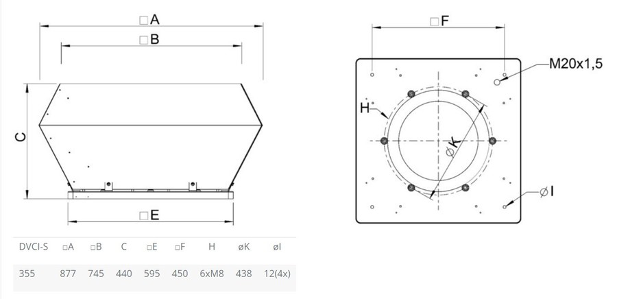 Systemair DVCI 355E-S EC вентилятор