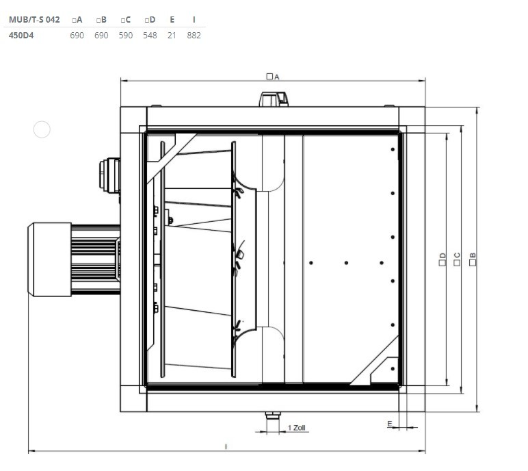 Systemair MUB/T-S 042 450D4 вентилятор