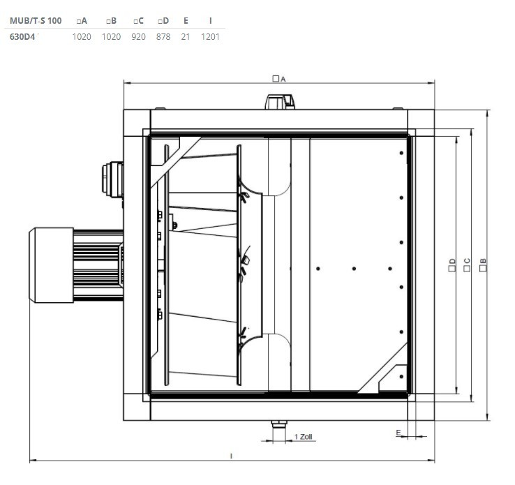 Systemair MUB/T-S 100 630D4 вентилятор