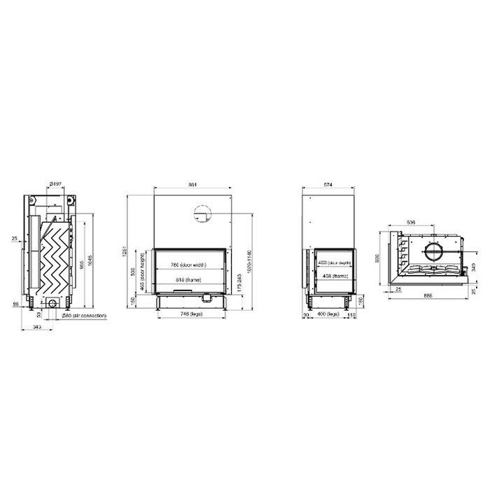 Technical PanTech 90 EVO CG (R/L) LD дровяная топка