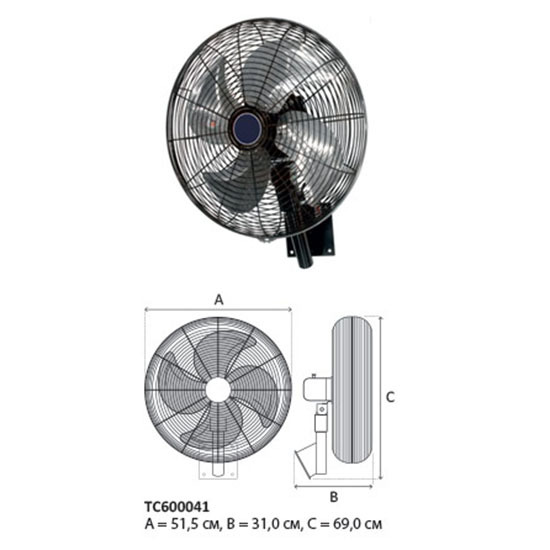 TecnoCooling Д50 настенный вентилятор