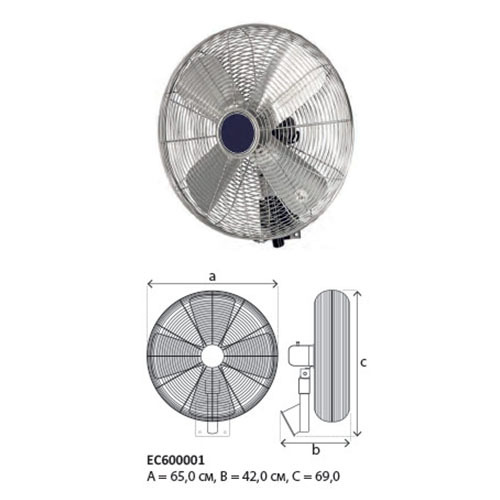 TecnoCooling Д60 настенный вентилятор