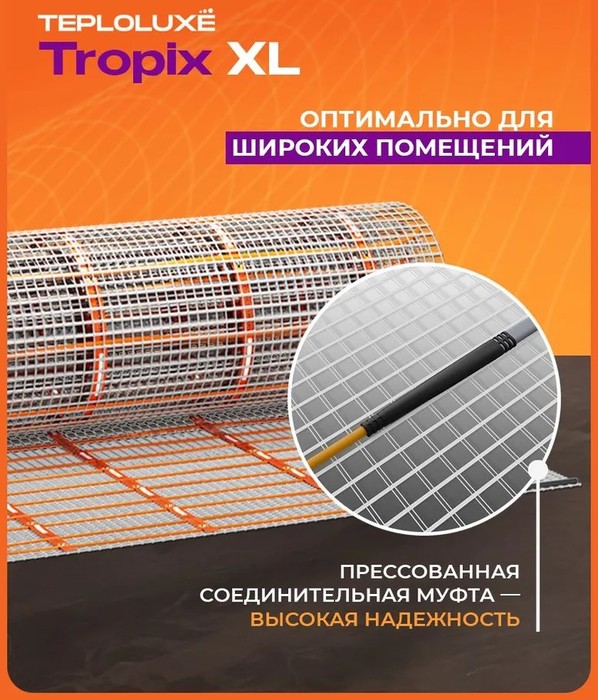 Теплолюкс Tropix МНН XL 1,6 кв.м (0,8х2,0м) нагревательный мат 2 м<sup>2</sup>
