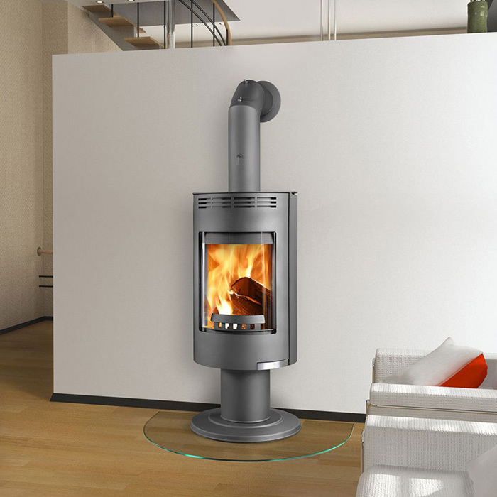 THORMA ANDORRA II Exclusive, серая дровяная печь