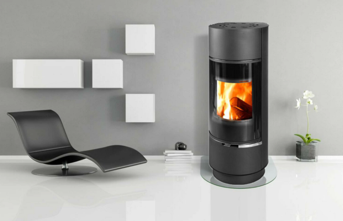 THORMA ATIKA STEEL, черная дровяная печь
