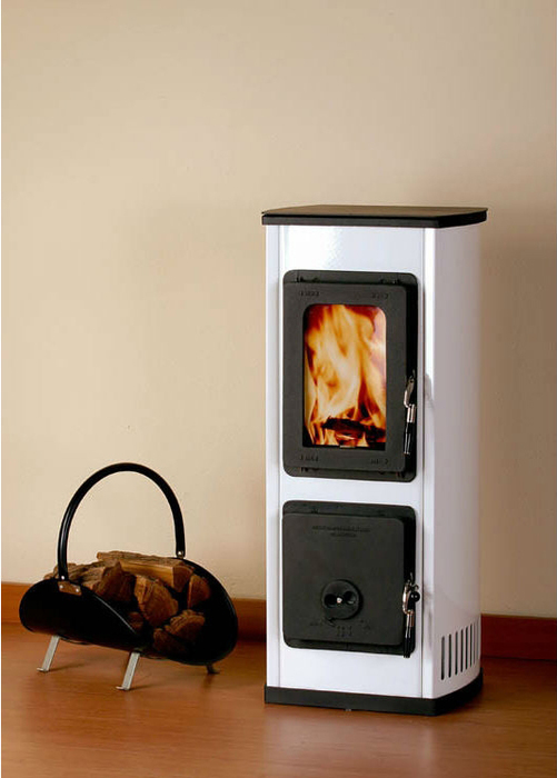 THORMA MILANO II AT TERMOPLATE, белая дровяная печь