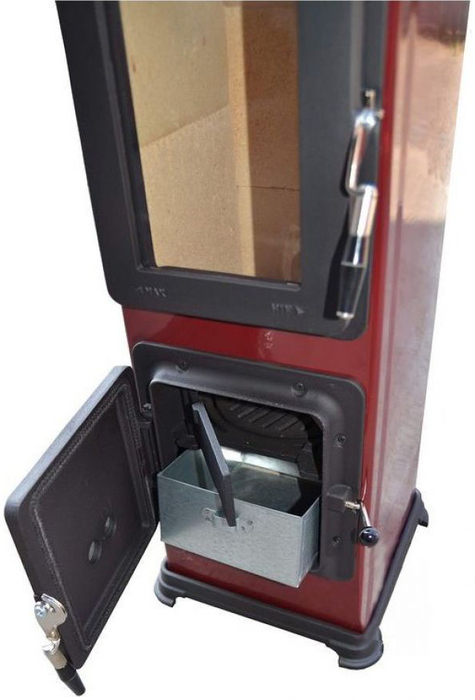 THORMA MILANO II AT TERMOPLATE, бордовая дровяная печь