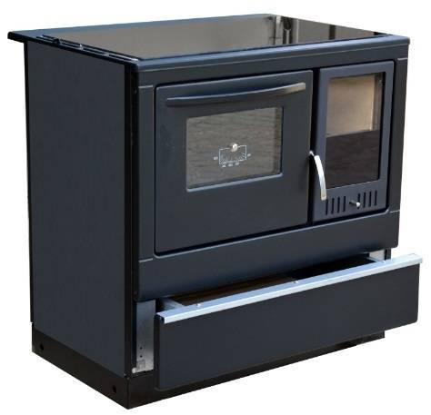 THORMA OKONOM 85/FIKO Excellent H, левая, черная дровяная печь