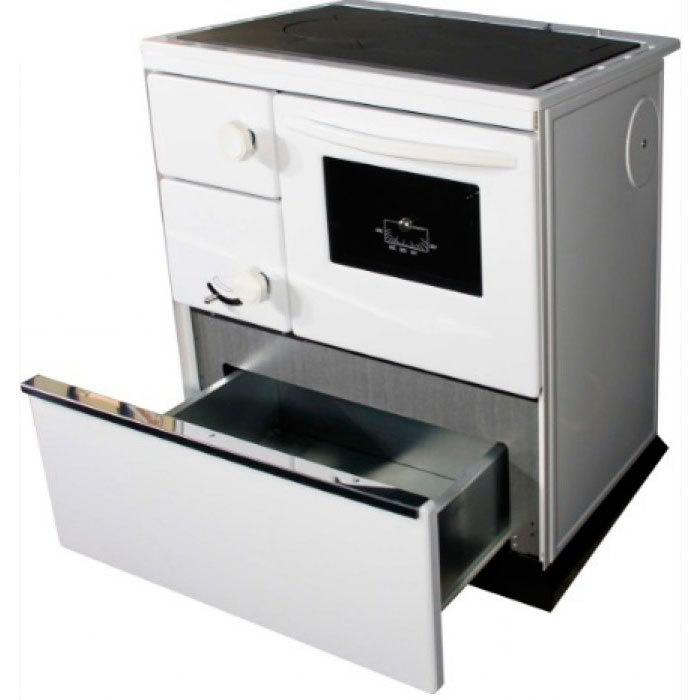 THORMA OKONOM75/FIKO DELUXE, правая, белая дровяная печь