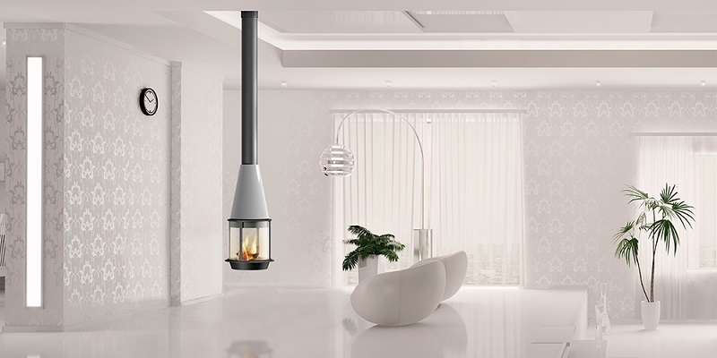 TRAFORART ARLET CENTRAL высокое стекло готовый дровяной каминокомплект