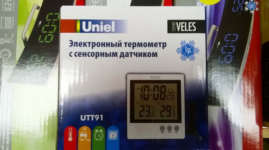 Uniel UTT-91 с проводным радиодатчиком электронный термометр
