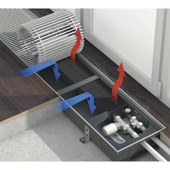 Varmann Ntherm 370x200x1400 внутрипольный конвектор