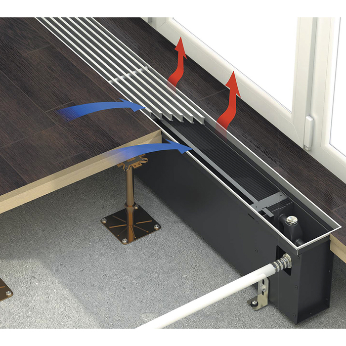 Varmann Qtherm Slim 105x150x1900 внутрипольный конвектор