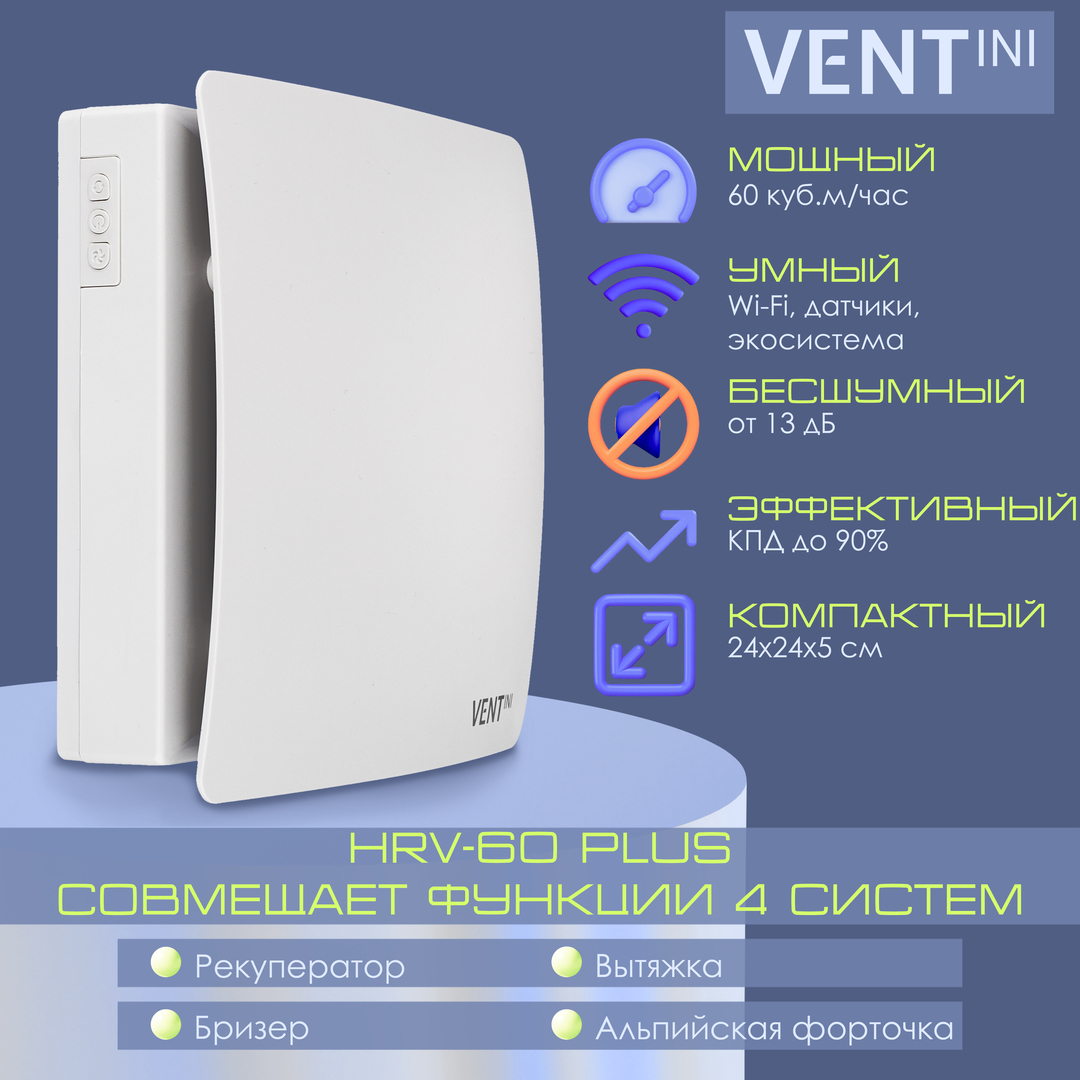 VENTini HRV-60-PLUS (B) рекуператор