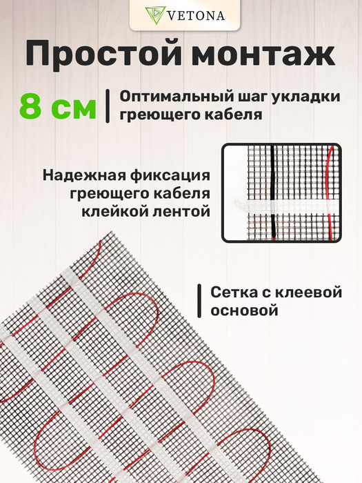Vetona 1800 Вт/12,0 м2 нагревательный мат 12 м<sup>2</sup>