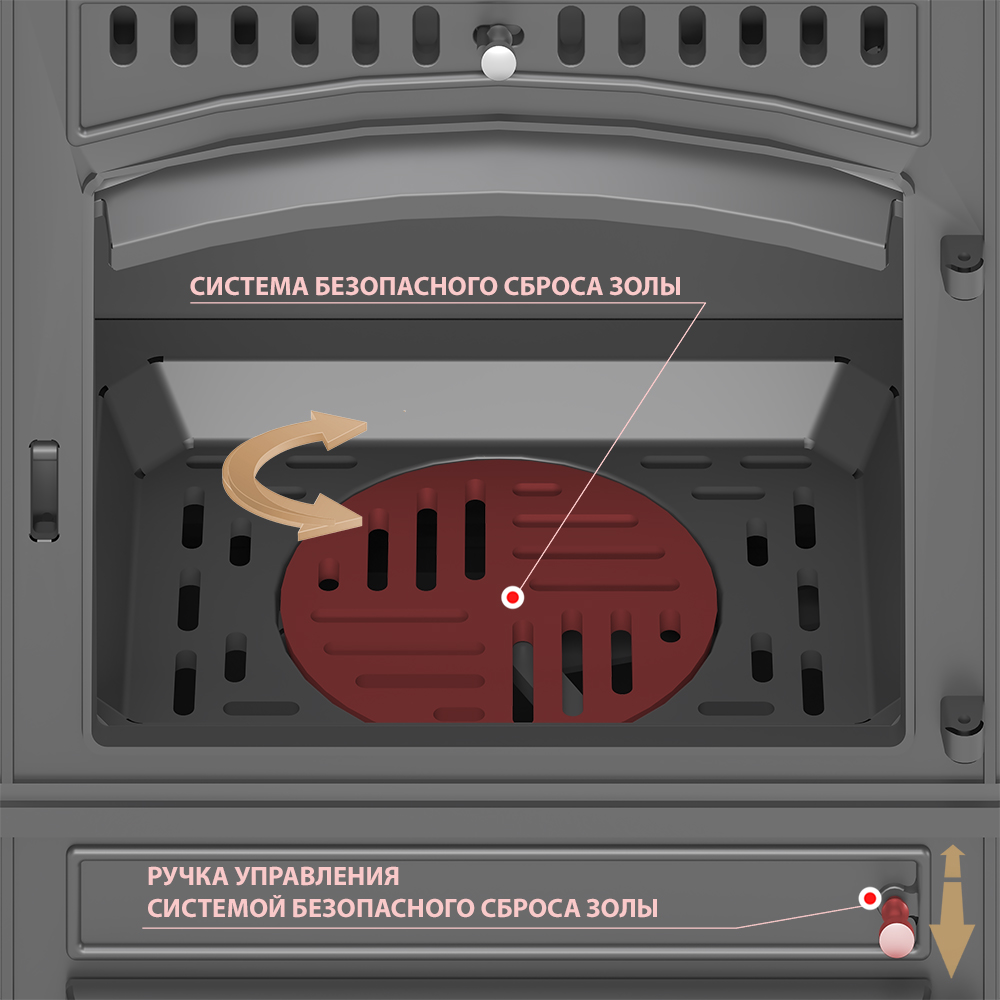 Везувий LV-12 S Антрацит дровяная печь
