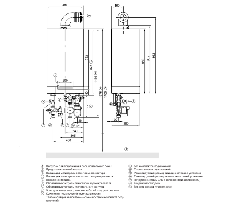 Viessmann Vitodens 200-W (B2HAK06/B2HA876/B2HA241) настенный газовый котел
