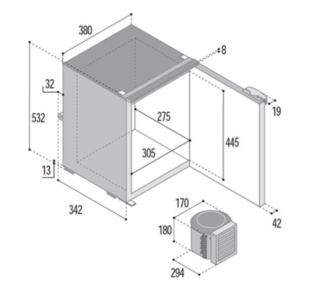 Vitrifrigo C42L компрессорный автохолодильник