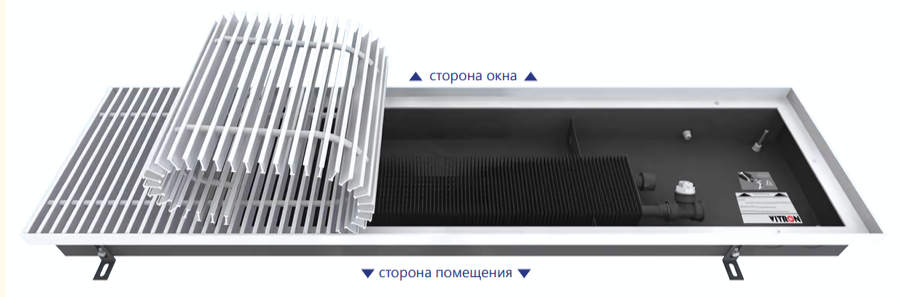 Vitron ВК.75.200.2500.2ТГ.РР.ААС внутрипольный конвектор