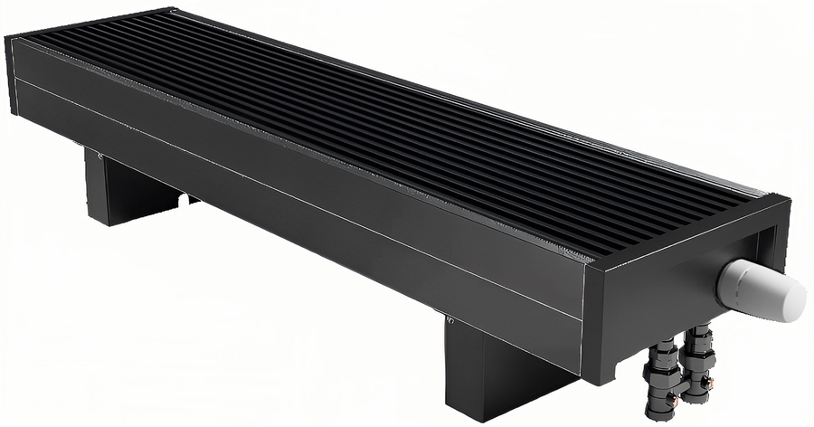 Vitron ВКН.100.250.1400.4ТГ Черный, с термовентилем водяной конвектор