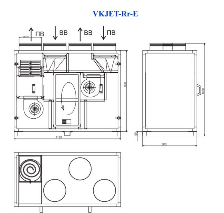 VKJet Rr-E6-1 приточно-вытяжная установка
