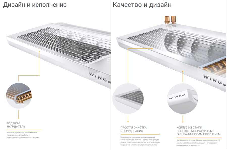 WING II W150 AC водяная тепловая завеса