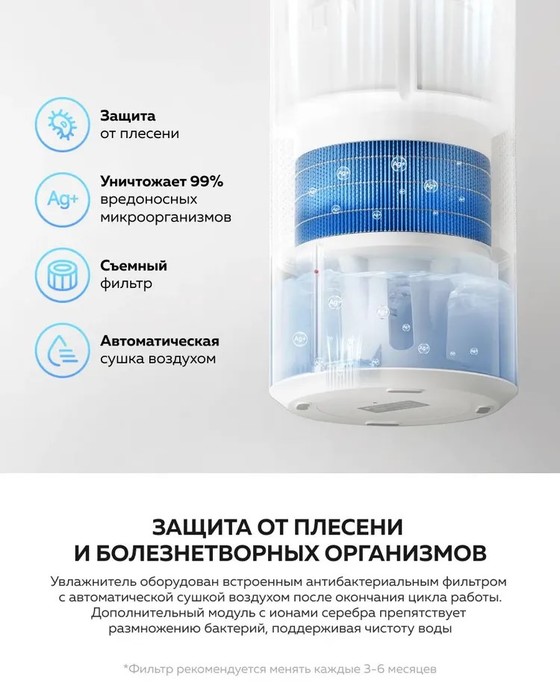 Xiaomi Smart Evaporative Humidifier EU CJSJSQ02XYUE (BHR8532EU) традиционный увлажнитель воздуха