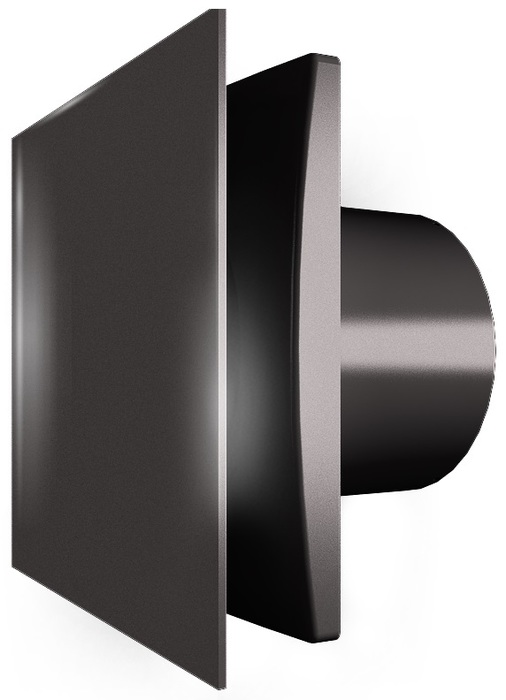 Zernberg Agat 100 V gloss black вытяжка для ванной диаметр 100 мм