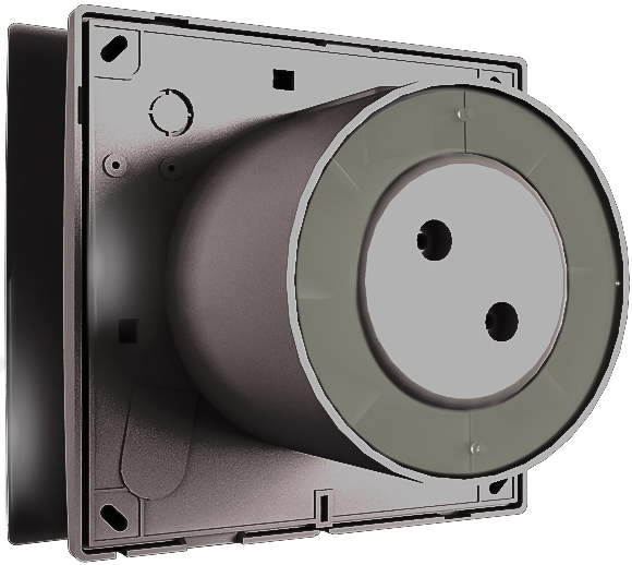 Zernberg Agat 125 V alum black вытяжка для ванной диаметр 100 мм