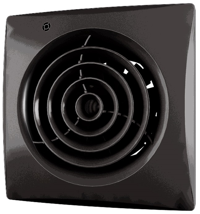 Zernberg Izumrud 100 gloss black вытяжка для ванной диаметр 100 мм