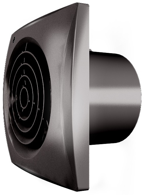 Zernberg Izumrud 100 gloss black вытяжка для ванной диаметр 100 мм