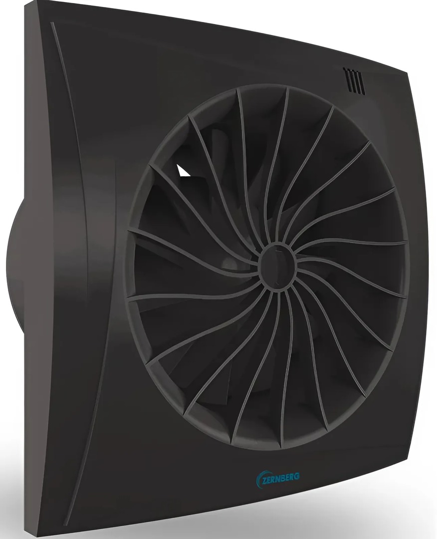 Zernberg Lazurit 125 matte black вытяжка для ванной диаметр 125 мм